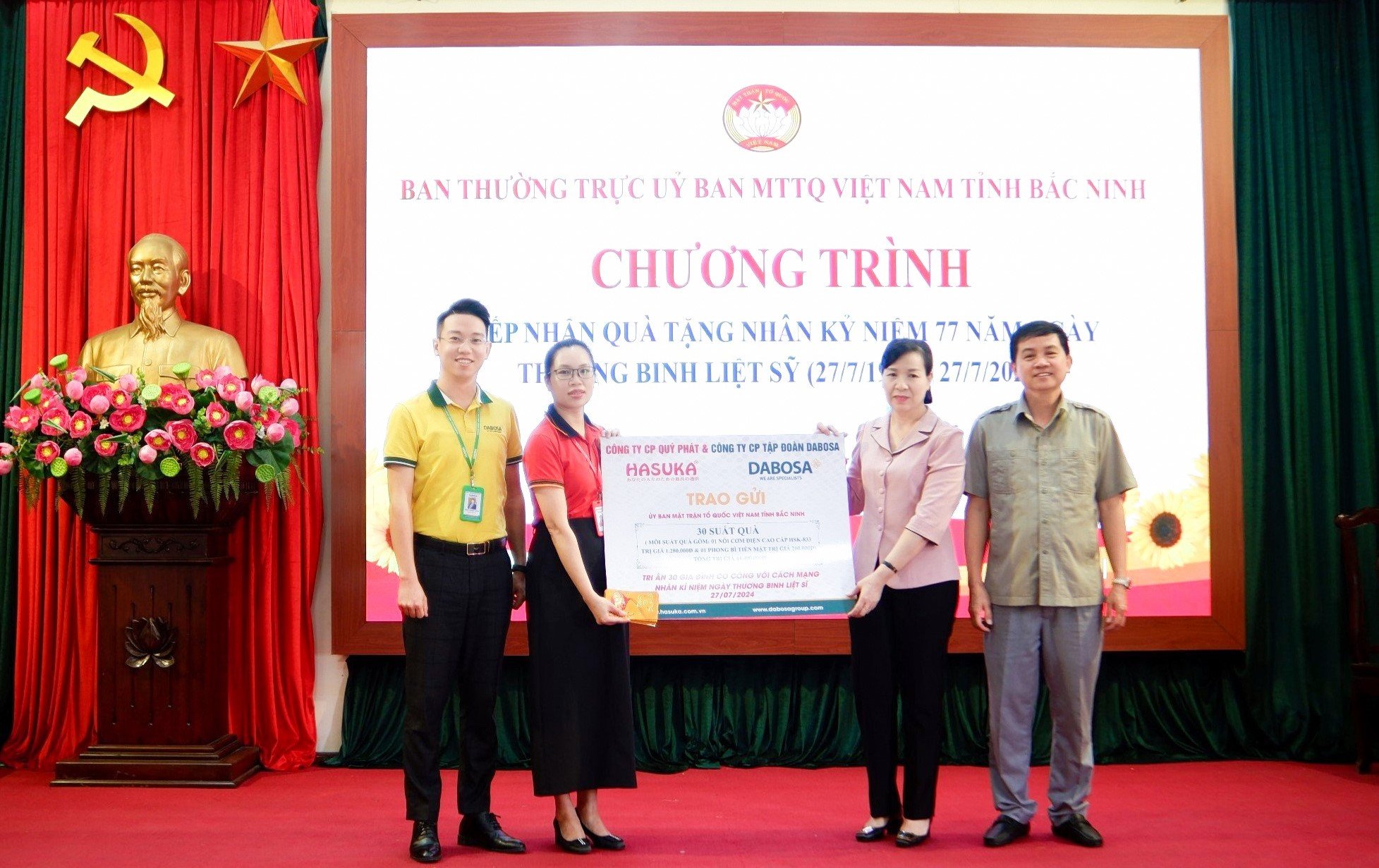 CÔNG TY CỔ PHẦN QUÝ PHÁT TRAO QUÀ TẶNG NHÂN KỶ NIỆM 77 NĂM NGÀY THƯƠNG BINH LIỆT SỸ (27/7/1947-27/7/2024)
